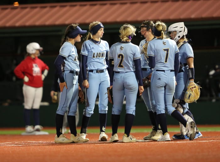 Montgomery Lake Creek Allen Texas softball Allen Tournament 022323 Brian McLean 12